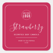 Etiket Logo witte rand bewerkbare kleur (Voorkant)