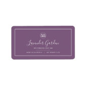 Etiket Logo witte rand bewerkbare kleur (Voorkant)