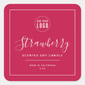 Etiket Logo witte rand bewerkbare kleur (Voorkant)