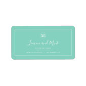 Etiket Logo witte rand bewerkbare kleur (Voorkant)