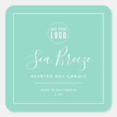 Etiket Logo witte rand bewerkbare kleur (Voorkant)