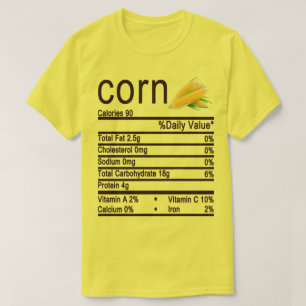 etiket maïsvoedingsfactoren t-shirt