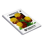 Etiket Marigold Seed Packet Label Notitieboek (Rechterzijde)
