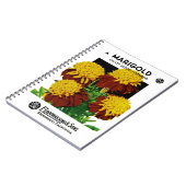 Etiket Marigold Seed Packet Label Notitieboek (Linkerzijde)