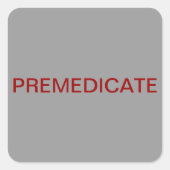 Etiket medische kaart Premedicate (Voorkant)