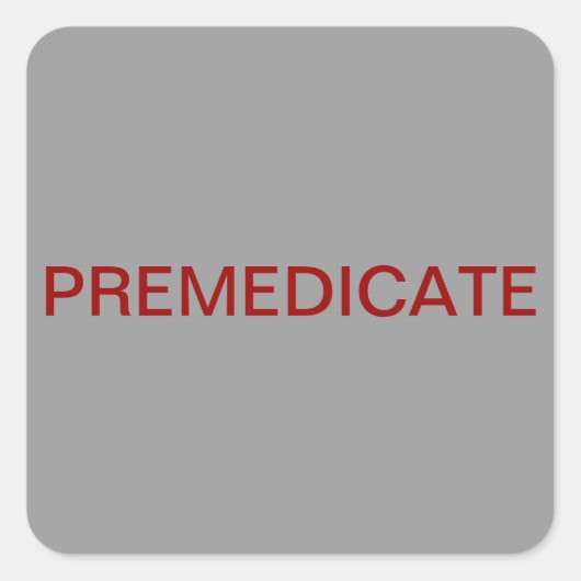 Etiket medische kaart Premedicate (Voorkant)