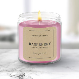 Etiket merk grijze rand Rustic Kraft toevoegen