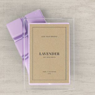 Etiket merk grijze rand Rustic Kraft toevoegen