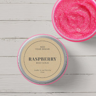 Etiket merk grijze rand Rustic Kraft toevoegen