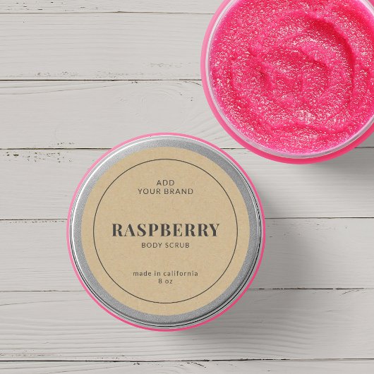 Etiket merk grijze rand Rustic Kraft toevoegen