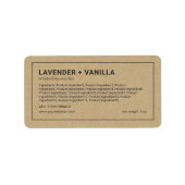 Etiket merk met dunne grijze kraftinktvlekken toev (Voorkant)