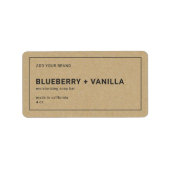 Etiket merk met dunne grijze kraftkraft toevoegen (Voorkant)