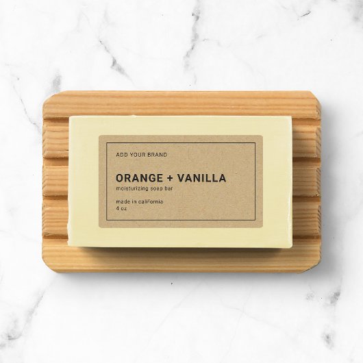 Etiket merk met dunne grijze kraftkraft toevoegen labels