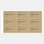 Etiket merk met dunne grijze kraftkraft toevoegen labels (Vel)