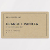 Etiket merk met dunne grijze kraftkraft toevoegen labels (Design 1)