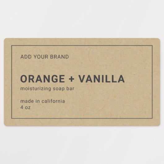 Etiket merk met dunne grijze kraftkraft toevoegen labels (Design 1)
