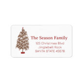 Etiket met adres voor kerstbomen (Voorkant)