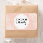 Etiket met bridal of Baby shower Lace Mini Champag (Insitu)