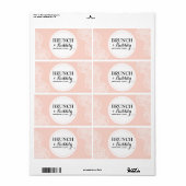 Etiket met bridal of Baby shower Lace Mini Champag (Full Sheet)