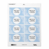 Etiket met bridal of Baby shower Lace Mini Champag (Full Sheet)