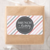 Etiket met bridal of Baby shower Stripes mini cham (Insitu)