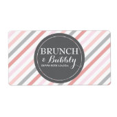 Etiket met bridal of Baby shower Stripes mini cham (Voorkant)