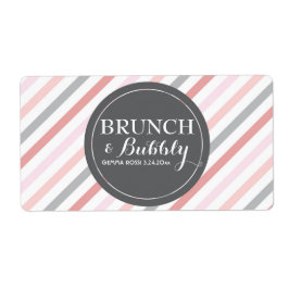 Etiket met bridal of Baby shower Stripes mini cham