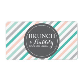 Etiket met bridal of Baby shower Stripes mini cham