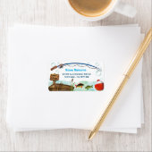 Etiket met het label Gone Fishing Themed address (Insitu)