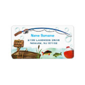 Etiket met het label Gone Fishing Themed address (Voorkant)