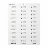 Etiket met kerstboomstijl waterverf (Full Sheet)