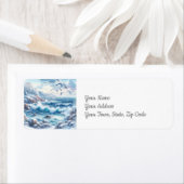 etiket met retouradres aan de winterkust (Insitu)