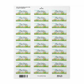 Etiket met retouradres in het veld van wilde bloem (Full Sheet)