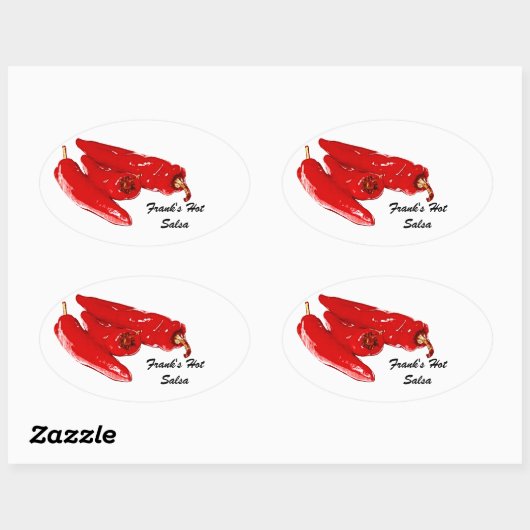 etiket met rode hotsalsa (Vel)