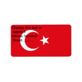 Etiket met vlag van Turkije (Voorkant)