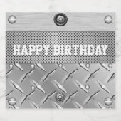 Etiket metaal en staal mousserende wijn (Enkel label)