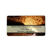 Etiket metaalfabricage- en lasadres (Voorkant)