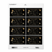 Etiket metallisch goud en zwarte apel (Full Sheet)