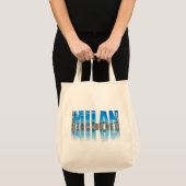 Etiket Milaan, samengesteld uit de skyline van Mil Tote Bag (Voorkant (product))