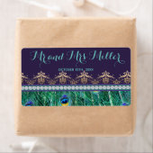 Etiket mini champagne-wijnflesje op bruiloft (Insitu)