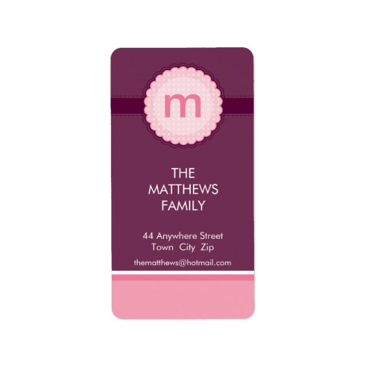 ETIKET:: monogram2 1P Etiket (Voorkant)