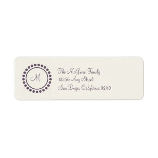 Etiket monogram (pruim)