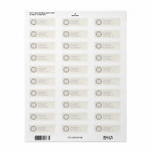 Etiket monogram (pruim) (Full Sheet)
