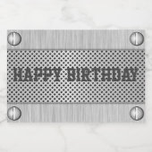 Etiket mousserende wijn van metaal en staal (Enkel label)