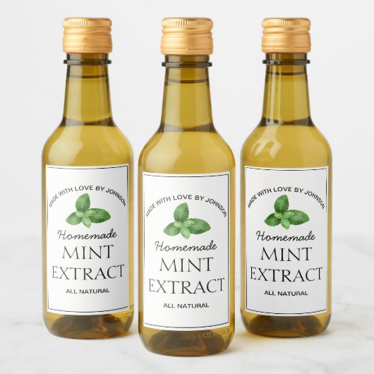 Etiket muntextract (Flessen)