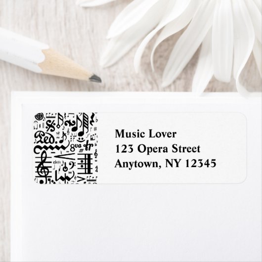 Etiket muzieksymbolen (Insitu)