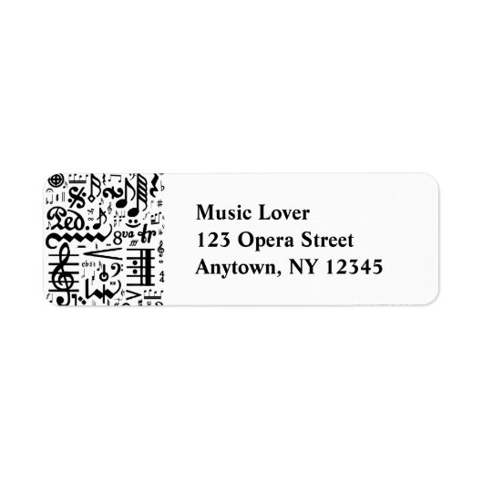 Etiket muzieksymbolen (Voorkant)