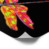 Etiket naam kind Dragonfly kind Poster (Hoek)