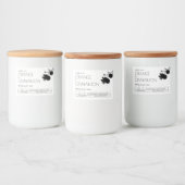 Etiket natuurlijk kaarszwart en wit product (Flessen)