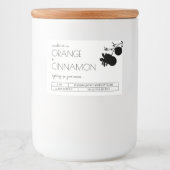 Etiket natuurlijk kaarszwart en wit product (Voorkant)